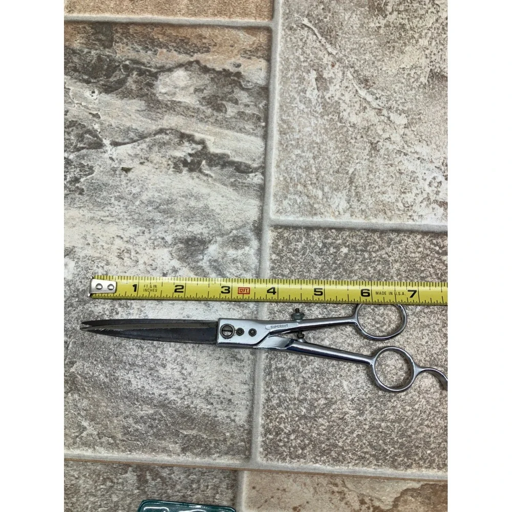 Supercut Detroit Professional Hair Shears Barber Scissors Chrome 7.5 Inch USA